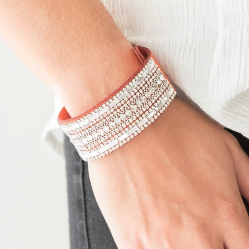 Paparazzi Jewelry Accessories - Rebel Radiance - Orange Bracelet - Vintage